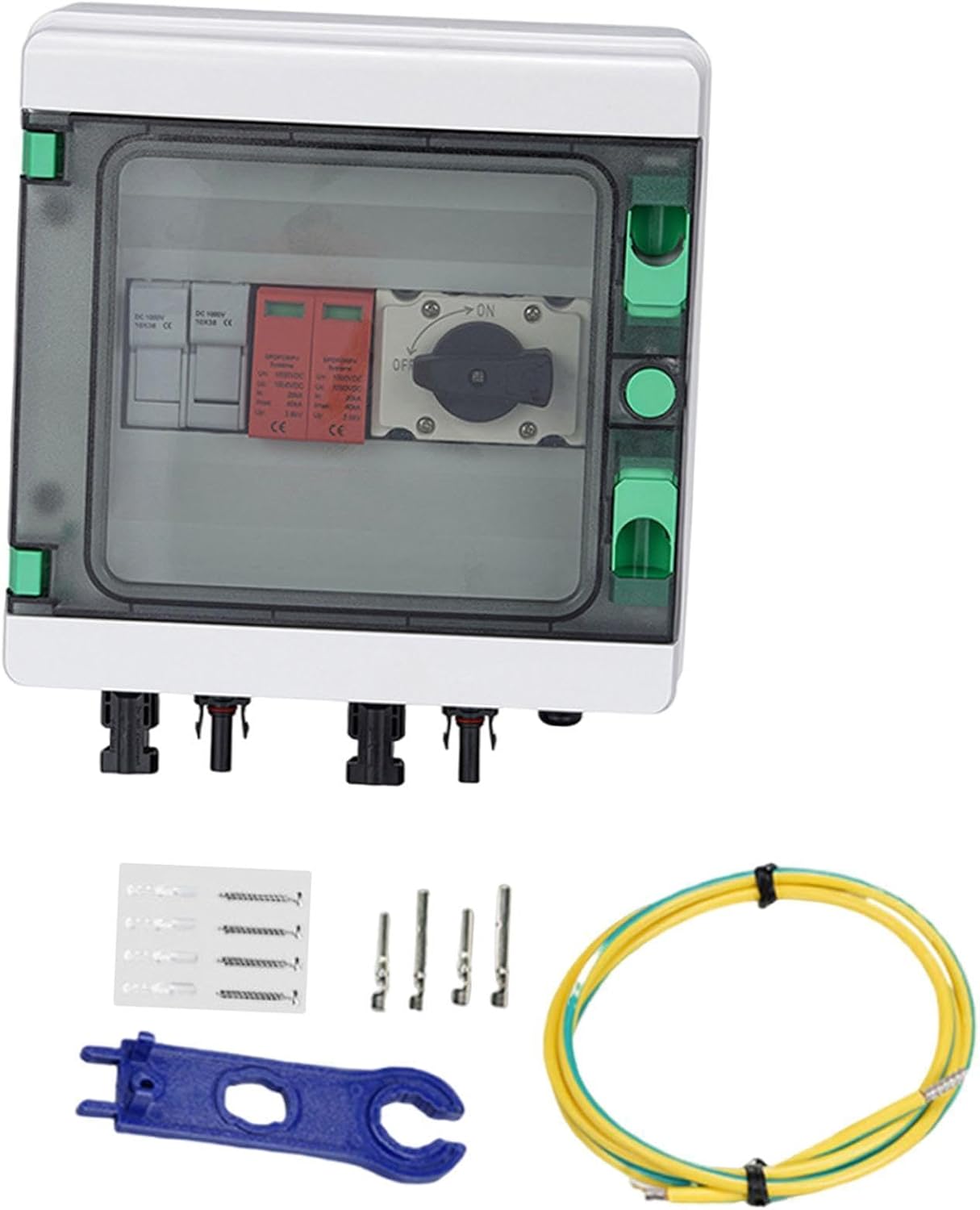 Cosiro コンバイナーボックス 32A 絶縁スイッチ MC4 互換コネクタ